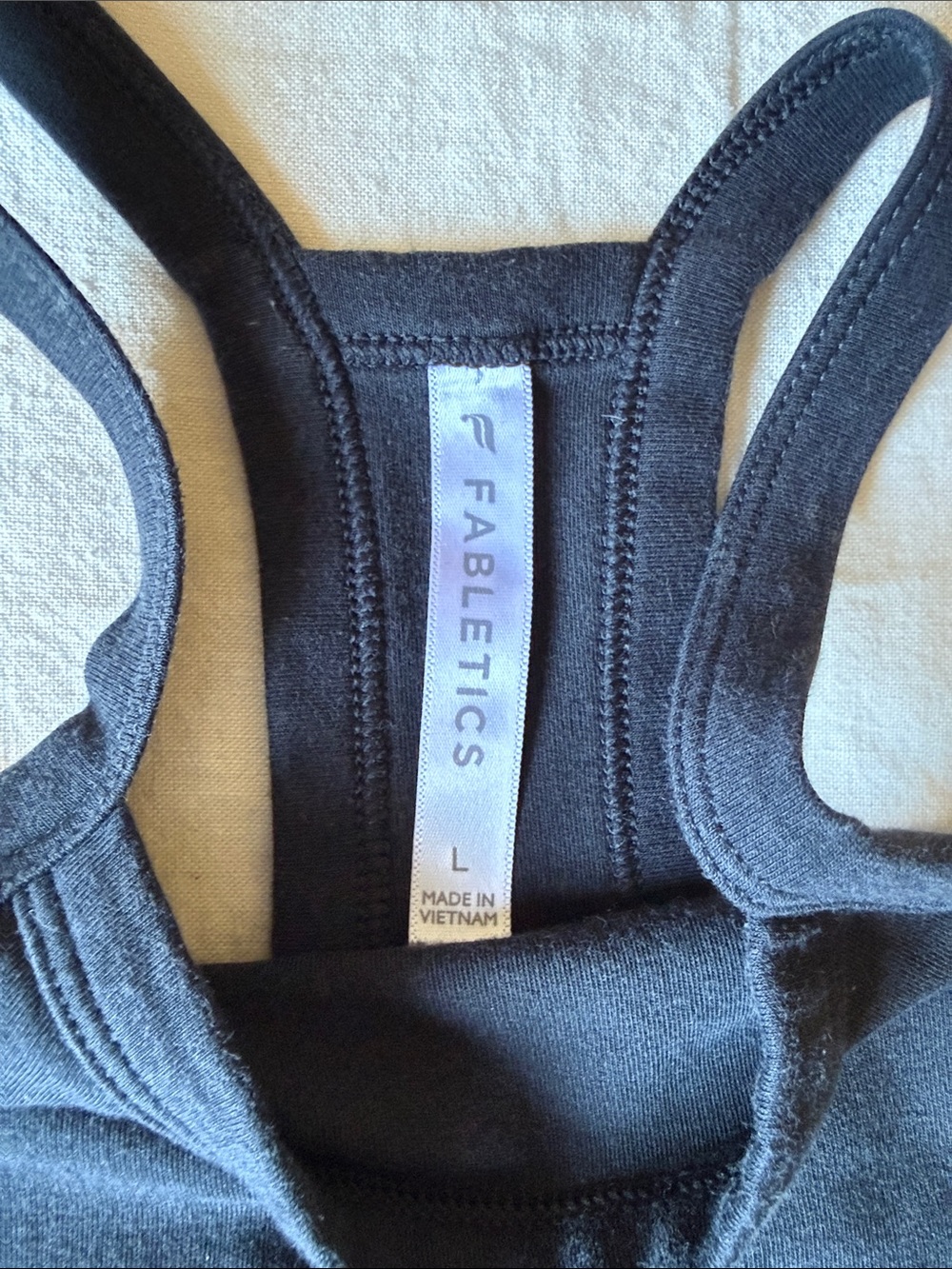 Fabletics Black High-Neck Racerback Tank - Picture 2 of 3